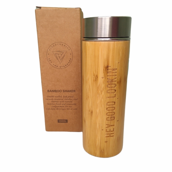 vitauthority Other - Stainless Steal Thermos with Bamboo Finish